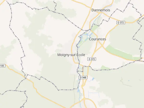 Plan de Moigny-sur-École