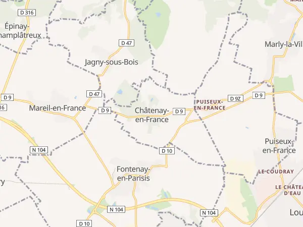 Plan de Châtenay-en-France