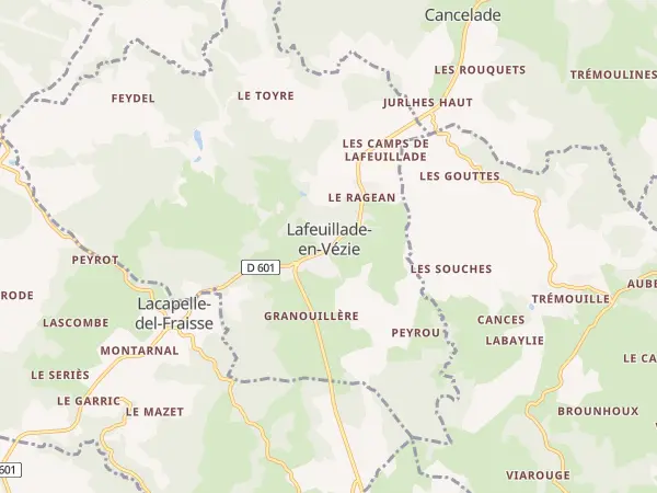 Plan de Lafeuillade-en-Vézie