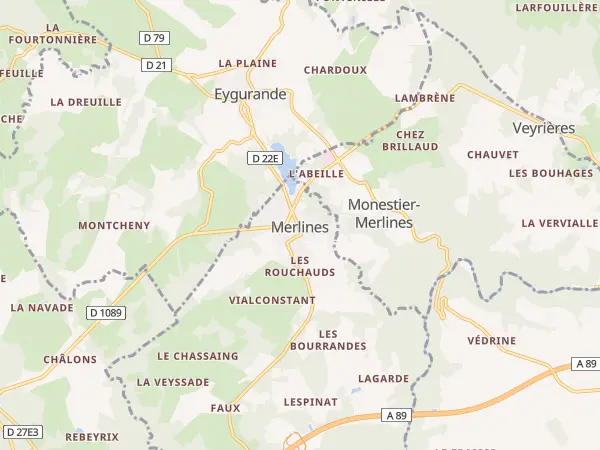 Plan de Merlines