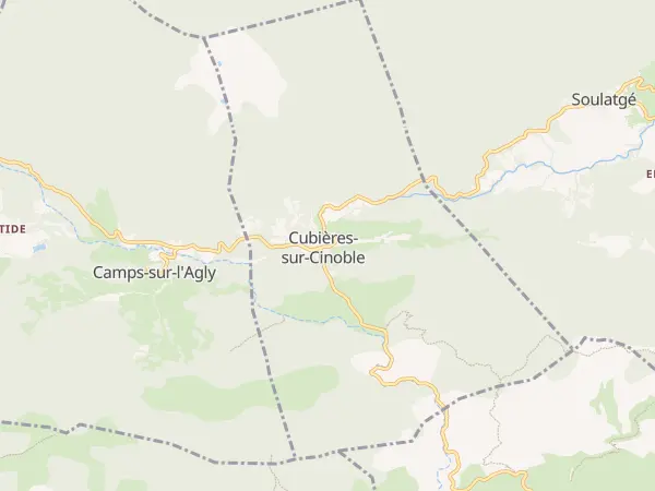 Plan de Cubières-sur-Cinoble