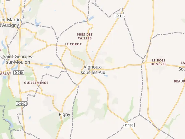 Plan de Vignoux-sous-les-Aix