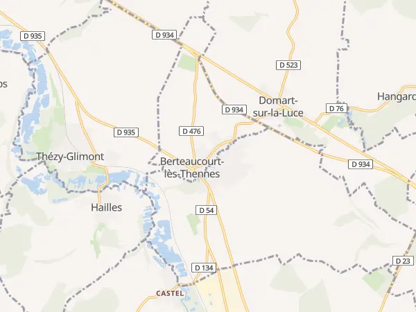 Plan de Berteaucourt-lès-Thennes