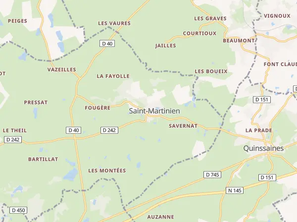 Plan de Saint-Martinien
