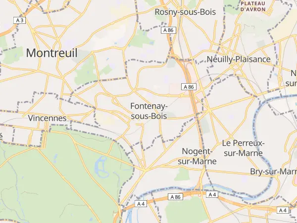 Plan de Fontenay-sous-Bois