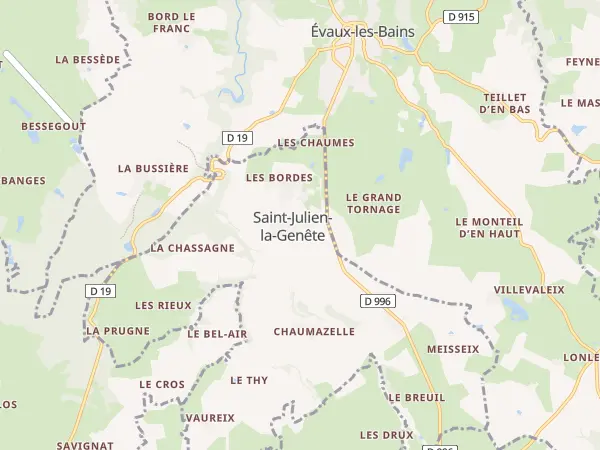 Plan de Saint-Julien-la-Genête