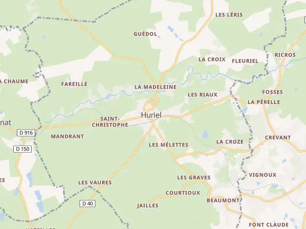 Plan de Huriel