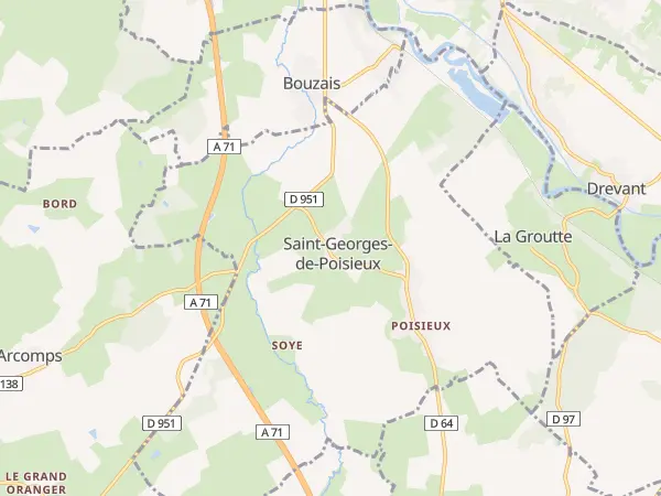 Plan de Saint-Georges-de-Poisieux