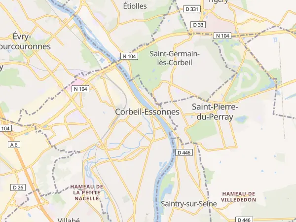 Plan de Corbeil-Essonnes