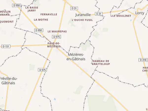 Plan de Mézières-en-Gâtinais