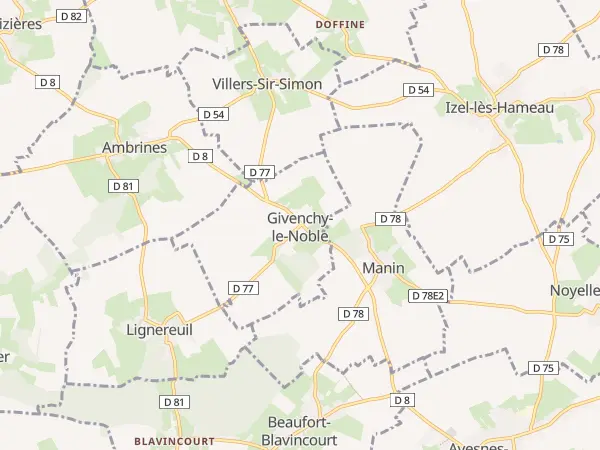 Plan de Givenchy-le-Noble