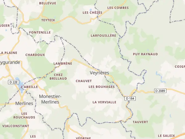 Plan de Monestier-Merlines