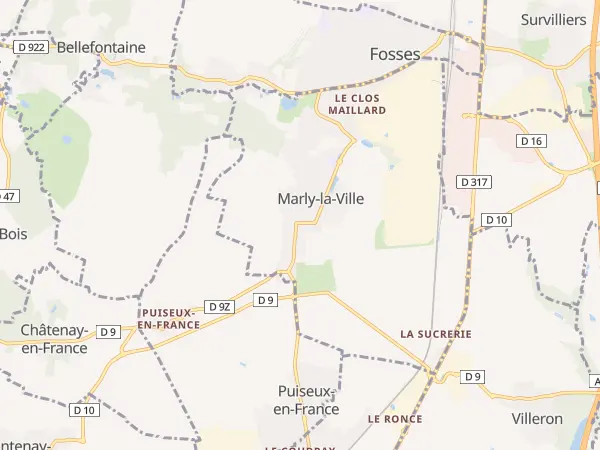 Plan de Marly-la-Ville