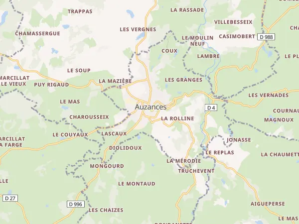 Plan de Auzances
