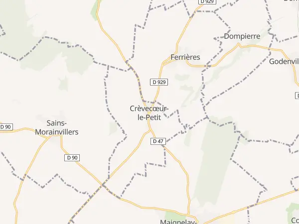 Plan de Crèvecœur-le-Petit