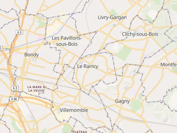 Plan du Raincy