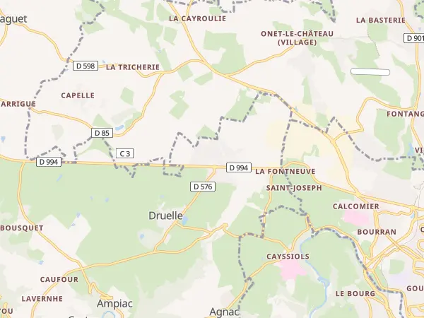 Plan de Druelle Balsac