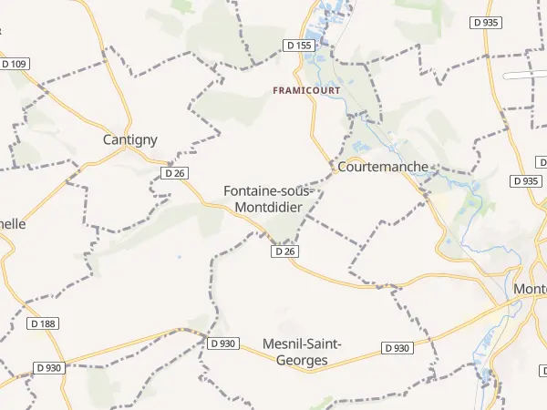 Plan de Fontaine-sous-Montdidier
