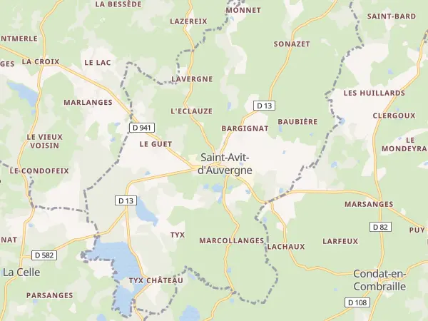 Plan de Saint-Avit-d’Auvergne
