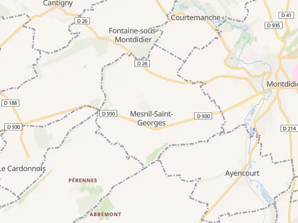 Plan de Mesnil-Saint-Georges