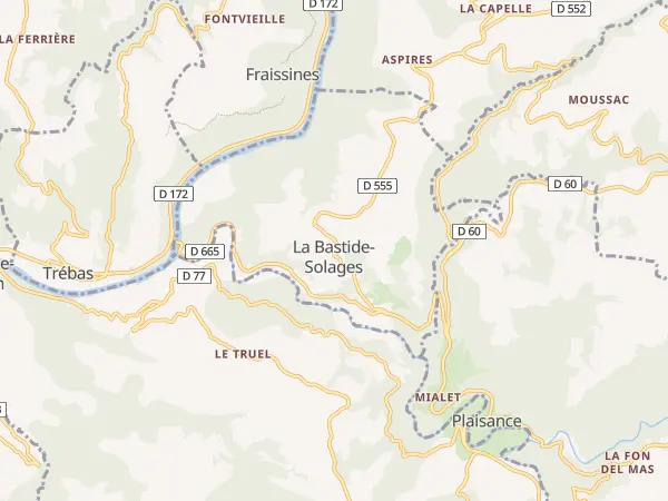 Plan de La Bastide-Solages