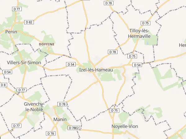 Plan de Izel-lès-Hameau