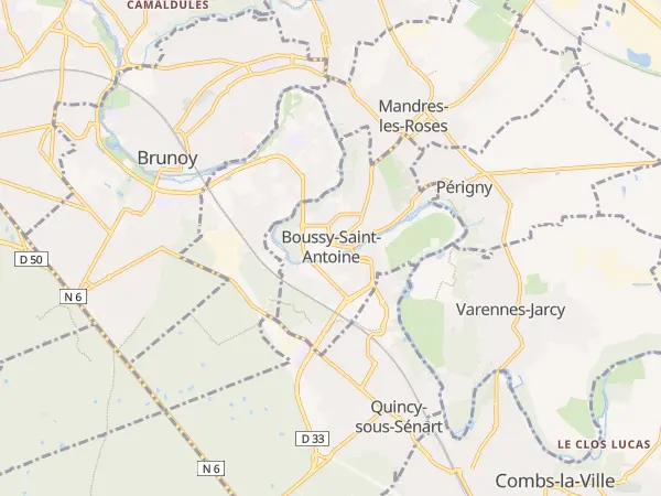 Plan de Boussy-Saint-Antoine