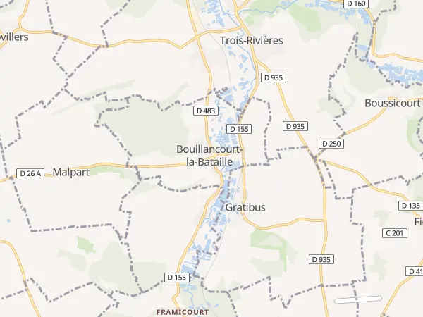 Plan de Bouillancourt-la-Bataille