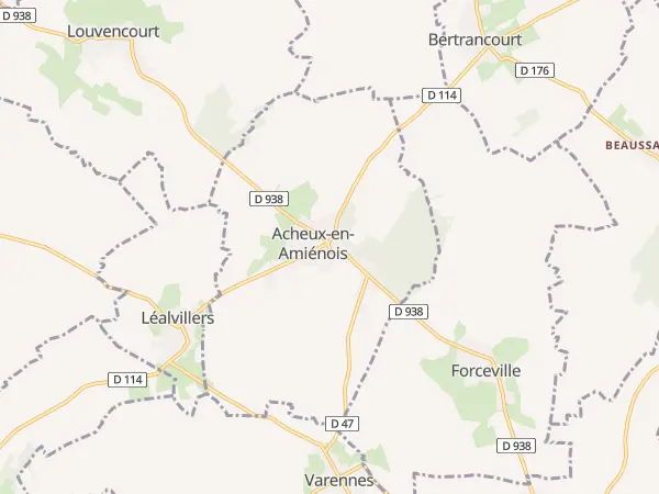 Plan de Acheux-en-Amiénois