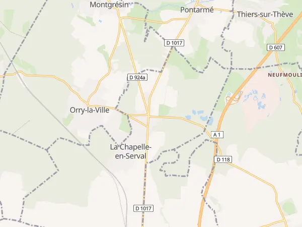 Plan de La Chapelle-en-Serval