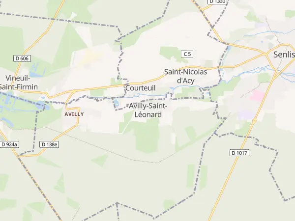 Plan de Avilly-Saint-Léonard