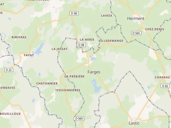 Plan de Saint-Germain-près-Herment