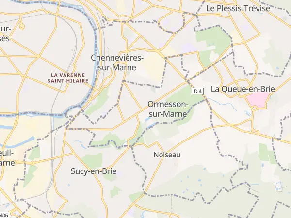 Plan de Ormesson-sur-Marne