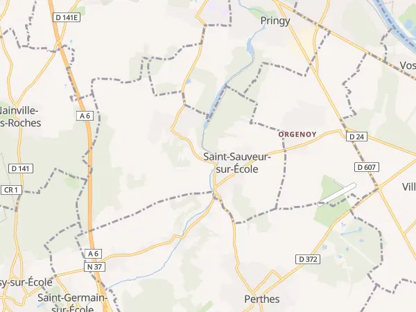Plan de Saint-Sauveur-sur-École