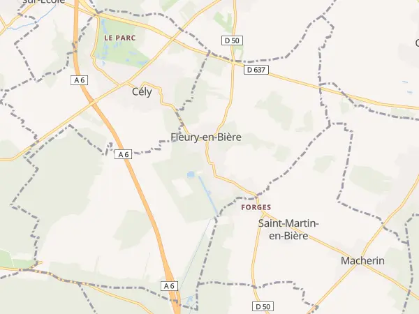 Plan de Fleury-en-Bière