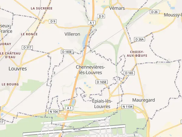 Plan de Chennevières-lès-Louvres
