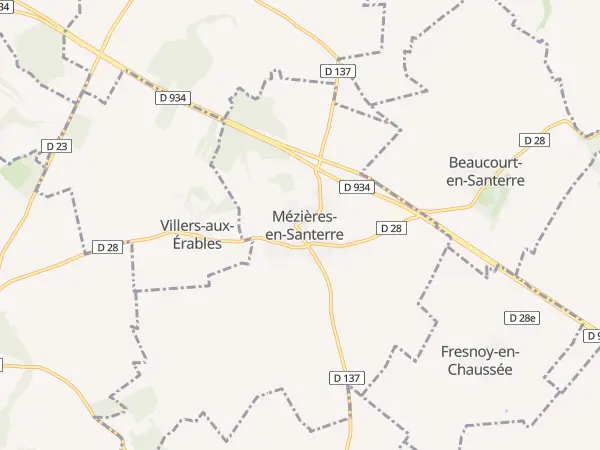 Plan de Mézières-en-Santerre