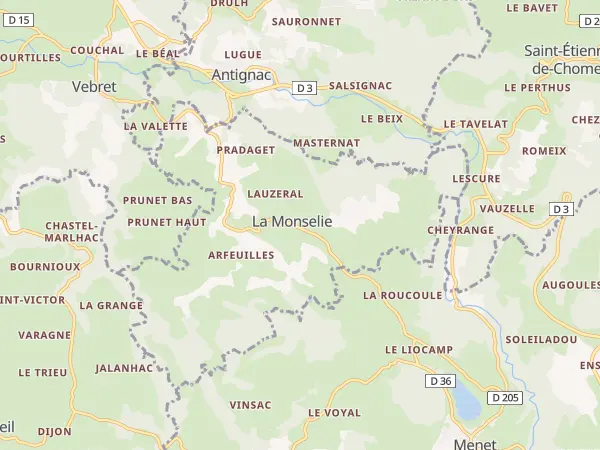 Plan de La Monselie