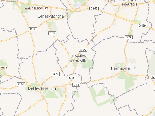 Plan de Tilloy-lès-Hermaville