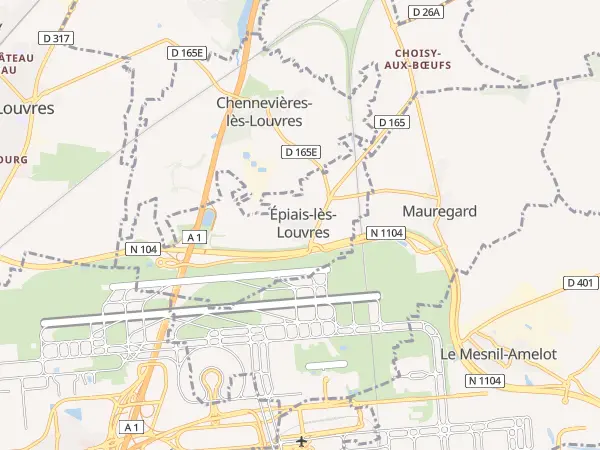 Plan de Épiais-lès-Louvres