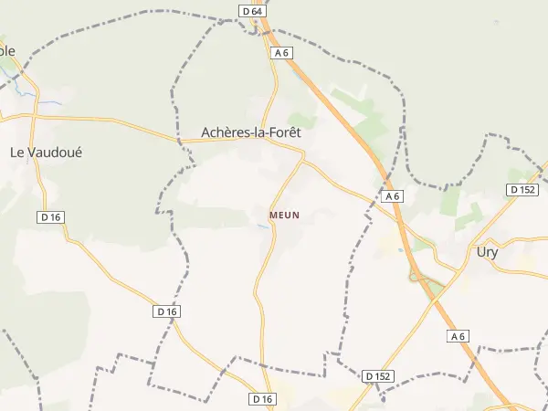Plan de Achères-la-Forêt