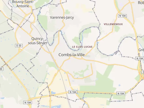 Plan de Combs-la-Ville