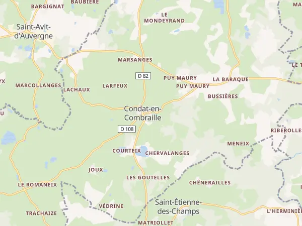 Plan de Condat-en-Combraille