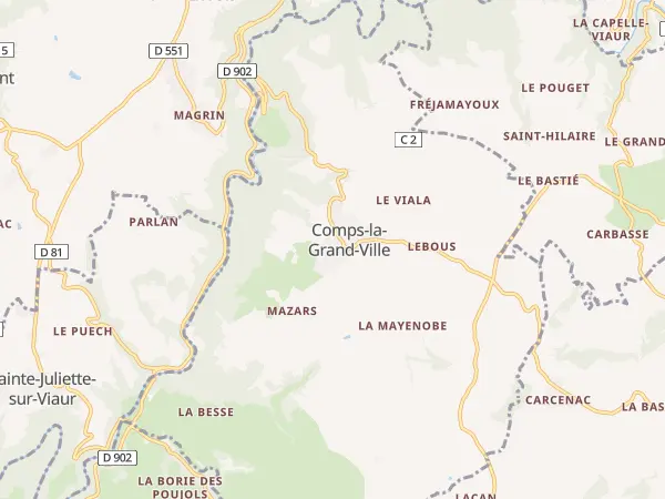 Plan de Comps-la-Grand-Ville