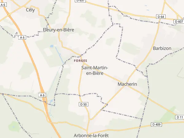 Plan de Saint-Martin-en-Bière