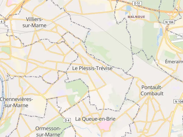 Plan du Plessis-Trévise