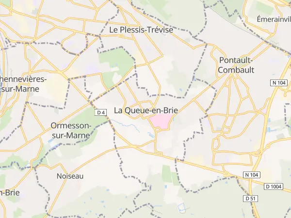 Plan de La Queue-en-Brie