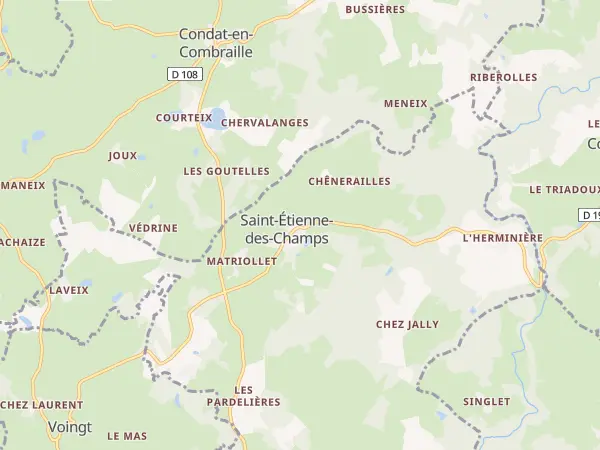 Plan de Saint-Étienne-des-Champs