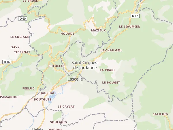 Plan de Saint-Cirgues-de-Jordanne