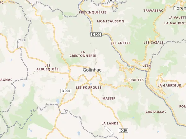Plan de Golinhac